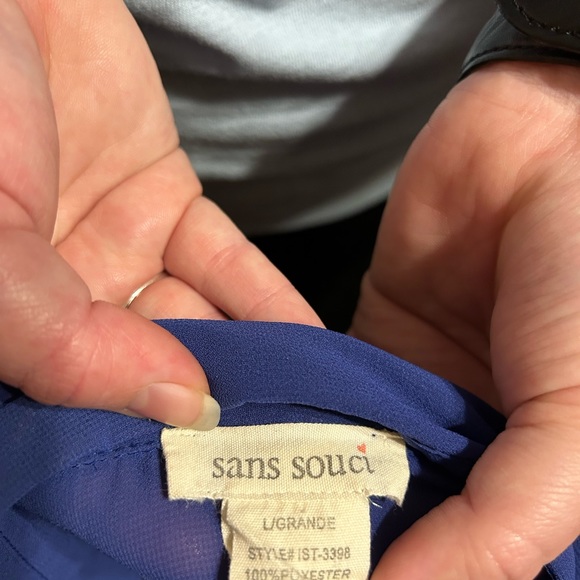 Sheer Rhinestone collar blouse - Picture 2 of 2